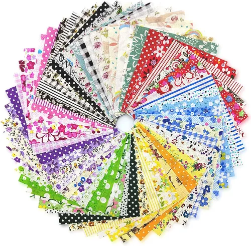 120 cuadrados de tela de algodón de 4 x 4 pulgadas, paquete de manualidades de costura para manualidades, para álbumes de recortes
