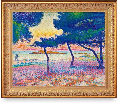 Miniatura 817 de A&T ARTWORK Campo de trigo con cipreses de Van Gogh Las reproducciones de arte clásico mundial, impresiones en lienzo giclée para decoración