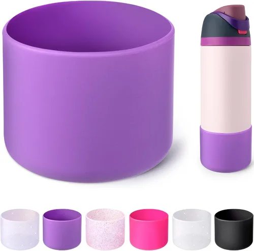 Miniatura 18 de Silicone Boot for Owala Water Bottle 24oz 32oz 40oz, Anti-Slip Protective Sleeve Bottom Bumper Protector for FreeSip, Twist, and Flip Stainless Rosa