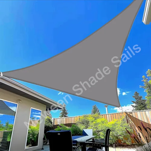 Miniatura 8 de Neween Toldo tipo vela triangular de 6 pies 7 pulgadas x 6 pies 7 pulgadas x 6 pies 7 pulgadas, impermeable, para patio, terraza, pérgola, para Gris