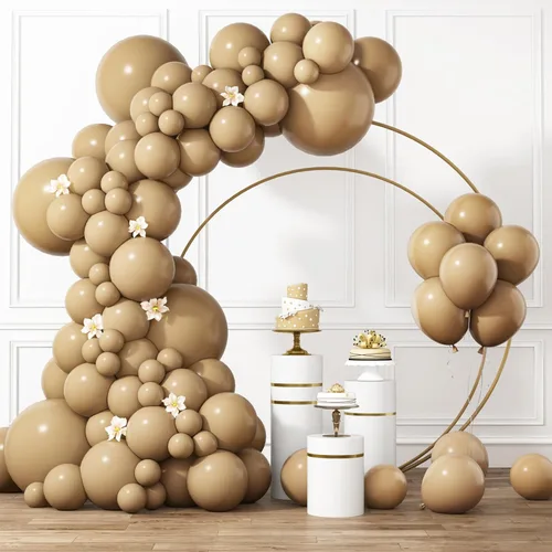 Miniatura 18 de RUBFAC Globos amarillos de diferentes tamaños, 105 piezas de 5/10/12/18 pulgadas, kit de guirnalda de globos amarillos para bodas, baby shower