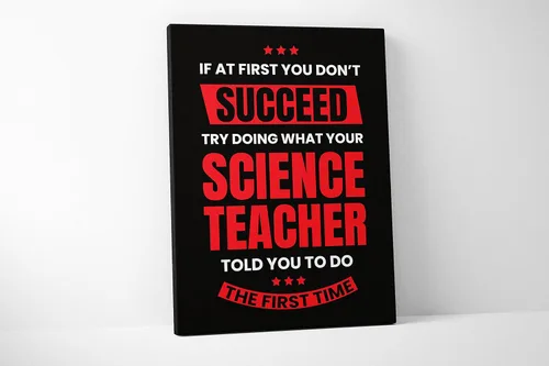 Damdekoli Póster de profesor de ciencias, impresión artística de pared de científico, química, física, tecnología, decoración educativa (lienzo de 8
