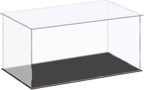 MECCANIXITY Vitrina de Exhibición de Acrílico Caja de Plástico Cubo Caja de Almacenamiento Transparente Pequeña Ensamblable A Prueba de Polvo
