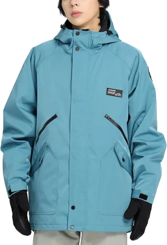 Miniatura 10 de Actleis - Chaqueta impermeable para hombre de snowboard, cálida, cortavientos, para invierno, con capucha