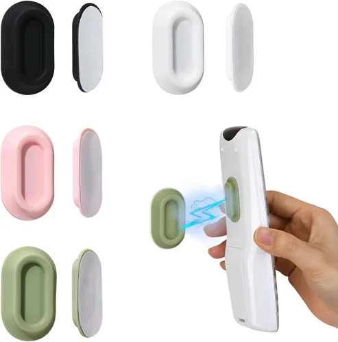 Miniatura 9 de XYOFUN Soporte magnético para control remoto de pared, 4 unidades, organizador autoadhesivo sin taladros para aire acondicionado y controles remotos