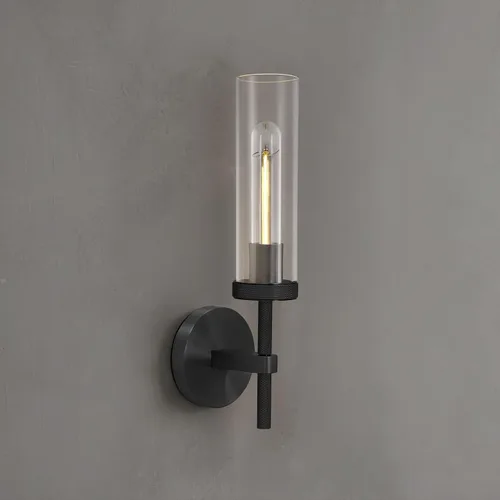 Miniatura 12 de Apliques de Pared de Latón Luces para Interiores, Aplique Lineal Moleteado de 14", Apliques de Pared Dorados para Baño, Apliques de Tocador de Tubo