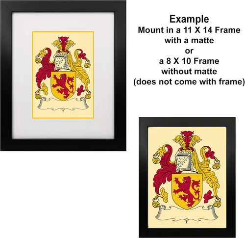 Miniatura 2 de Carpe Diem Designs Hawkins Escudo de Armas/Hawkins Family Crest 8x10 Impresión fotográfica (2 copias) para enmarcar