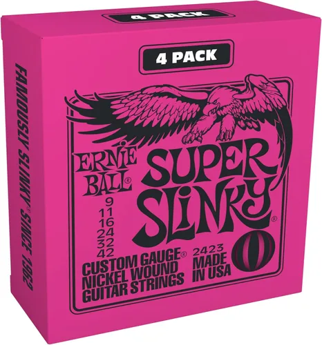 Miniatura 5 de Ernie Ball Regular Slinky - Cuerdas de guitarra eléctrica de níquel enrollado, 6 unidades, calibre 10-46 Regular (38-56)