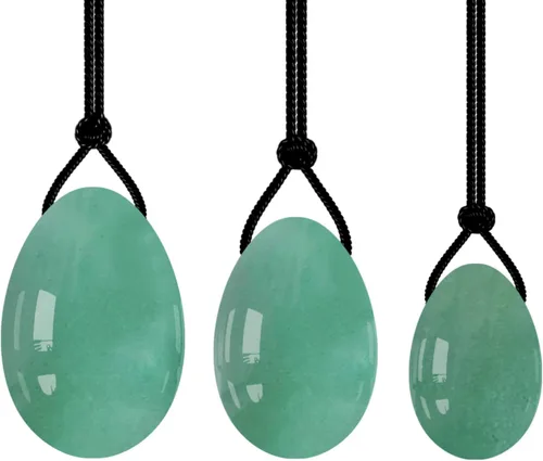 Yoni Egg Kege Ball 100% Natural Jade Mujeres Kegel ejercitador perforado y sin perforar bolas femeninas, huevo perforado sin caja