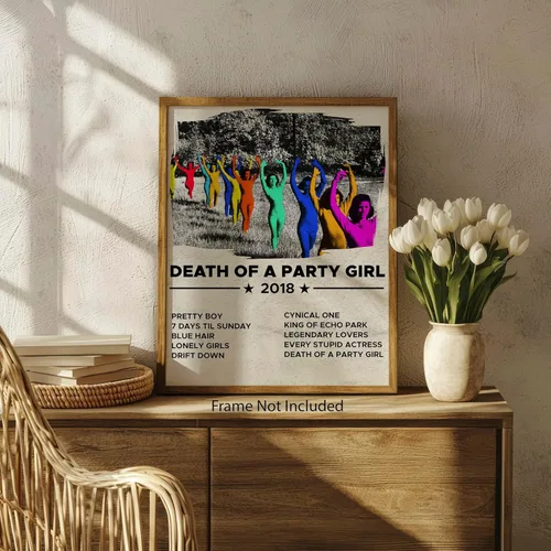 Miniatura 5 de Muerte de una Chica de Fiesta Moody Indie - Póster de Tv Girl - Póster Muerte de una Chica de Fiesta - Decoración de Tv Girl para Dormitorio