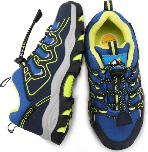 Miniatura 6 de UOVO Tenis para niños y niñas, para senderismo, correr, caminar al aire libre, tenis impermeables antideslizantes