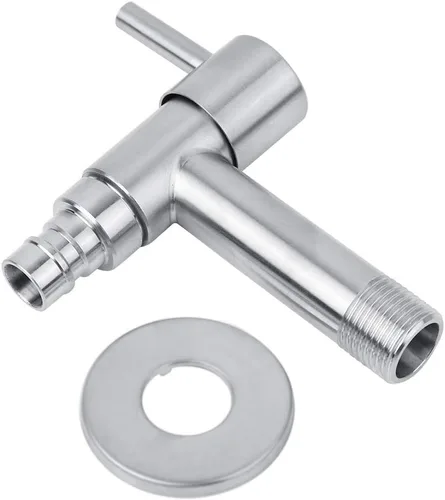 Miniatura 6 de Fdit Grifo para fregadero, lavadora de acero inoxidable de G1/2 pulgadas, grifo de agua montado en la pared, fregona para piscina, grifo frío