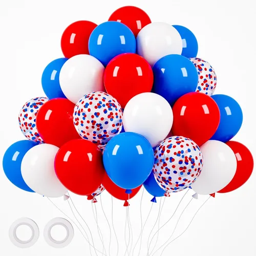 Miniatura 137 de Voircoloria - Globos azul bebé claro, paquete de 66 globos de 12 pulgadas de látex para fiestas para niños y niñas, para cumpleaños, baby shower, 16