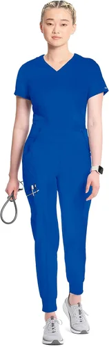 Miniatura 7 de Cherokee Infinity - Pantalón de pierna recta para corredores, quirúrgicos