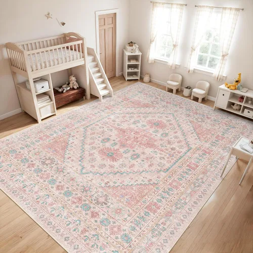 Miniatura 63 de zesthome Alfombra 4x6 - Alfombra Resistente a Manchas Lavable, Alfombras con Respaldo Antideslizante para Sala de Estar, Alfombras Pequeñas de Área