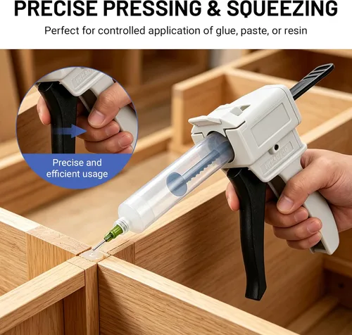 Miniatura 7 de Pistola dispensadora de pegamento, pistola de pegamento manual de 30ml con dispensador manual de plástico, herramienta de tubo único para presionar