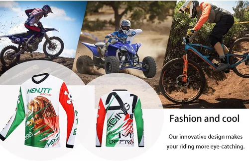 Miniatura 4 de Camiseta de manga larga para hombre de carreras todoterreno México, Jersey de bicicleta de montaña MTB, Camiseta de descenso y motocross