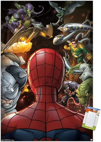 Miniatura 15 de Trends International Marvel Comics - Póster de pared de Spider-Man - Villains, 22.375 x 34 pulgadas, versión premium sin marco