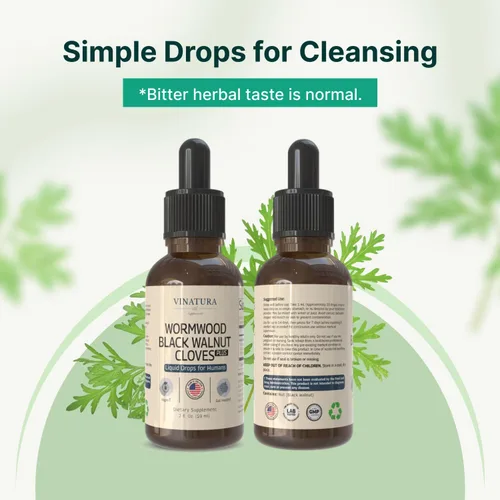 Miniatura 8 de VINATURA Líquido de clavo de nogal negro de ajenjo, limpieza, desintoxicación para humanos con hoja de papaya y semillas de calabaza, suplemento