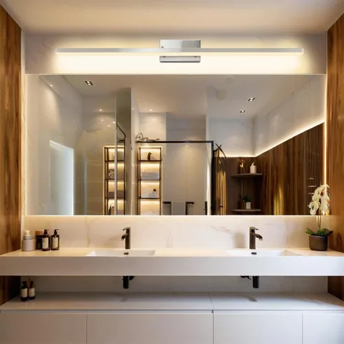 Miniatura 10 de Lámpara LED de tocador de baño de 36 pulgadas, níquel cepillado Dimmable 36W 3000K Warm White, Over Mirror Light Fixture, Modern Wall Sconce for