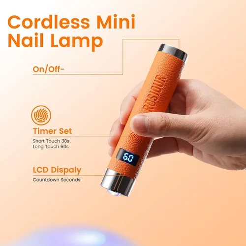 Miniatura 4 de Mini Lámpara UV para Uñas de Gel - Lámpara de Curación Rápida de Flash Manual con Soporte - Recargable Lámpara UV LED de Curación con Sensor