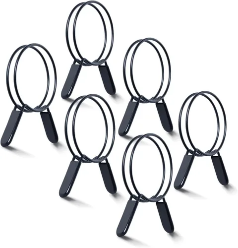 Miniatura 17 de POWERTEC 70216 Abrazadera de manguera de doble alambre de 3 pulgadas con perno, abrazaderas de manguera ajustables para colector de polvo, manguera