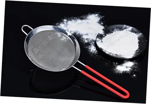 Miniatura 9 de PRETYZOOM Colador de malla de acero inoxidable, colador de tamiz de grano Twilled para tienda de té, harina de cocina, especias de azúcar, arroz