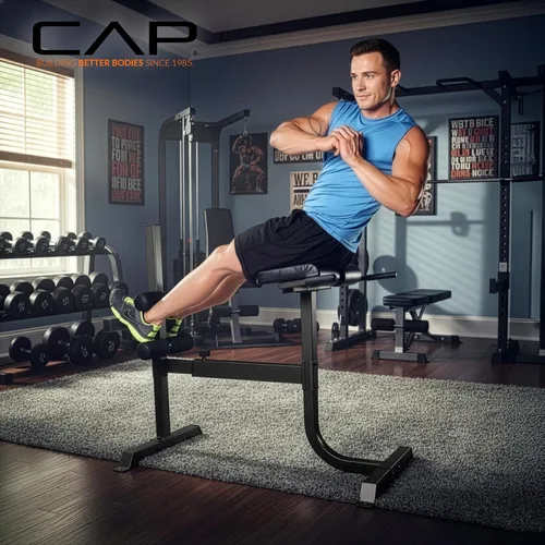 Miniatura 5 de Cap Strength - Silla romana – Banco de extensión de respaldo ajustable para entrenamientos de núcleo y glúteos, capacidad de alta resistencia de 300