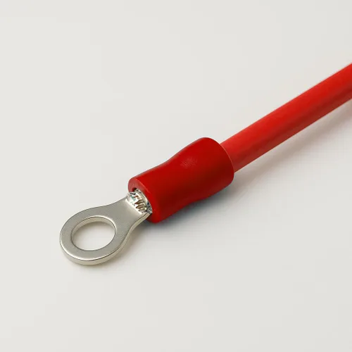 Miniatura 3 de ANGSTROM Terminales de anillo de perno #6, conectores de crimpado eléctricos aislados, 100 piezas (22-16ga rojo)