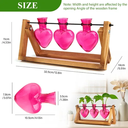 Miniatura 2 de XXXFLOWER Estaciones de propagación de terrarios de plantas, regalos únicos para mujeres, esposa, mamá, amantes de las plantas, 3 jarrones