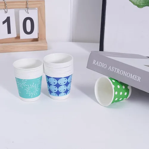 Miniatura 4 de Tamone Paquete de 600 unidades de tazas de baño de 3 onzas, pequeñas tazas de papel, tazas desechables con diseño de globo, azul, verde, naranja