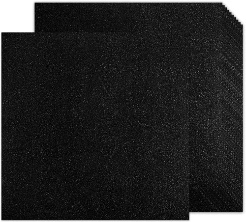 Cartulina negra con purpurina de doble cara 12x12 - Goefun 24 hojas 280GSM/100LB de papel de cartulina negra para Halloween, Cricut, manualidades