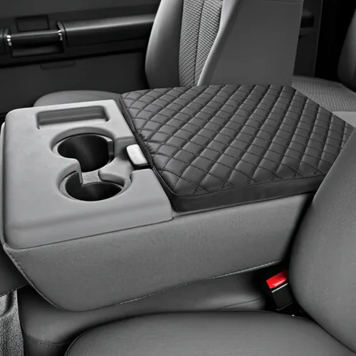 Miniatura 7 de ISSYAUTO Funda de consola central compatible con Ford F250 F350 F450 2011-2016, F150 2011-2014 con consola de asiento plegable, funda