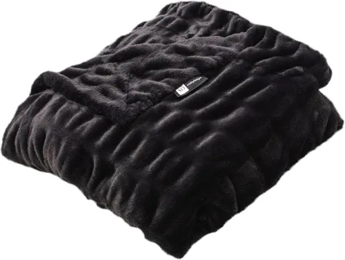 Miniatura 18 de Minky Designs Manta Minky Gris Ceniza – Manta de Tiro de Piel Sintética Ultra Suave para Sofá, Cama y Hogar – Esponjosa, Cálida y Lujosa – Colección