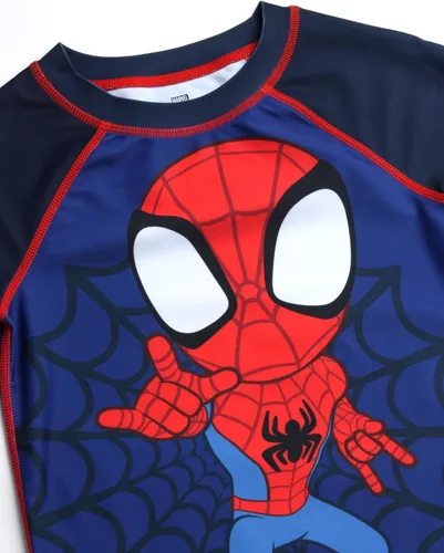 Miniatura 3 de Marvel Conjunto de camiseta de natación y traje de baño para niños, 2 piezas Spiderman Spidey & His Amazing Friends UPF50+ (2T-12)