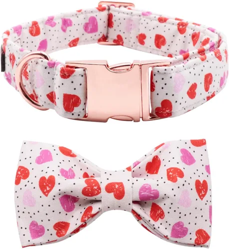 Miniatura 16 de Lionet Paws Collar de Pascua para perro con pajarita, collar de conejo con hebilla de metal para perros, collar ajustable y cómodo para perros