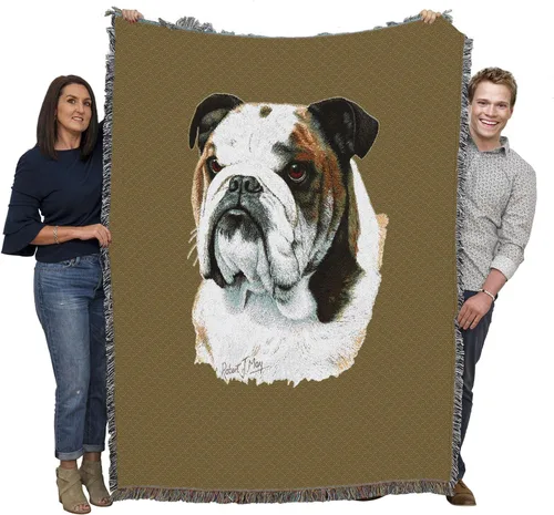 Miniatura 21 de Pure Country Weavers Manta con texto en inglés "I Said I was Sorry Bulldog por Bob Christie", regalo para los amantes de los perros, manta de tapiz