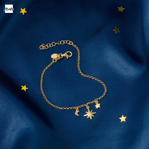 Miniatura 3 de Amberta Women 925 Sterling Silver Celestial Bracelets