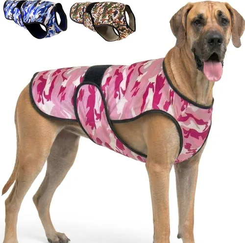 Miniatura 23 de Chaleco refrescante para perros, 2 capas de enfriamiento con tela de microfibra suave, ligero, ajustable y cómodo, protección UV para perros