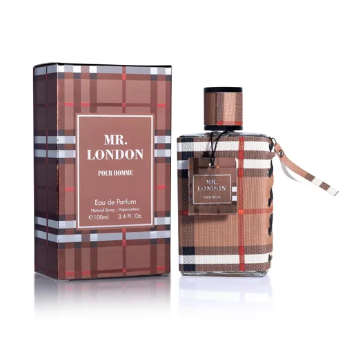 Mr London - Eau De Parfum para hombre, fragancia amaderada de ámbar refinado, bergamota fresca y masculina, lavanda y canela cálida, tonos únicos