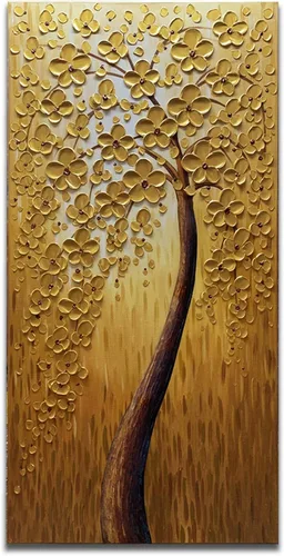 Yika Art, Pinturas 3D, pintura al óleo abstracta moderna pintada a mano sobre lienzo, obra de arte abstracta, imagen de decoración de pared para