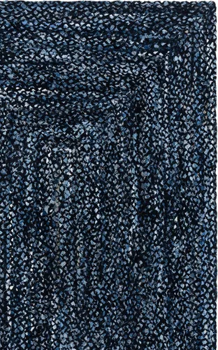 Miniatura 6 de SAFAVIEH Braided Collection - Alfombra de pasillo, 2 pies 3 pulgadas x 8 pies, color negro y azul, hecho a mano, reversible, ideal para dormitorio