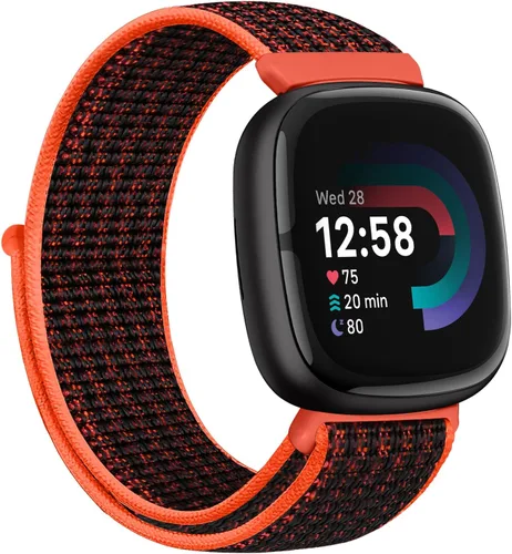 Miniatura 30 de Correas de nailon compatibles con Fitbit Versa 4/Sense 2/Versa 3/Fitbit Sense, correa de repuesto ajustable deportiva suave transpirable