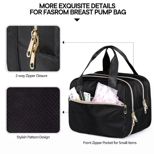 Miniatura 4 de Fasrom Bolsa portátil para extractor de leche con enfriador compatible con bombas Momcozy Medela y Elvie, funda de transporte portátil para madres