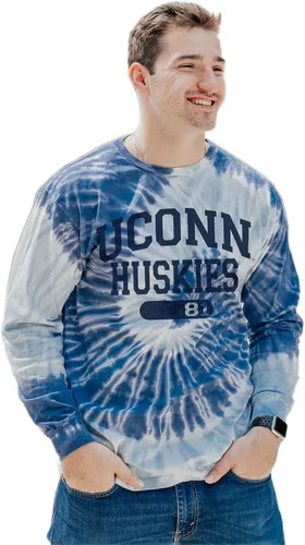 Miniatura 23 de Blue 84 Camiseta de manga larga con licencia oficial de la NCAA para mujer, teñido anudado