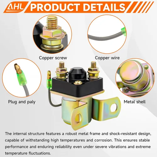 Miniatura 3 de AHL Relé solenoide de arranque para Polaris Trail Blazer 250 1990-2003 ATV