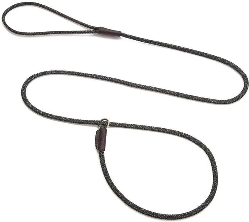 Miniatura 3 de Mendota Pet Correa antideslizante para exhibición de perros, fabricada en los Estados Unidos, color negro, 1/8 pulgadas x 54 pulgadas, para razas
