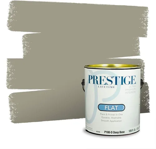 Miniatura 92 de Prestige Paints - Pintura exterior e imprimación en uno, 1 galón, plano, compatibilidad comparable con el color menta «Whipped Mint» de Behr