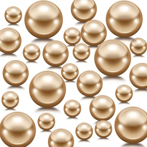 Miniatura 17 de Hicarer 120 cuentas de perlas para jarrón para centros de mesa, soporte para brochas de maquillaje, cuentas de imitación redondas surtidas para Negro