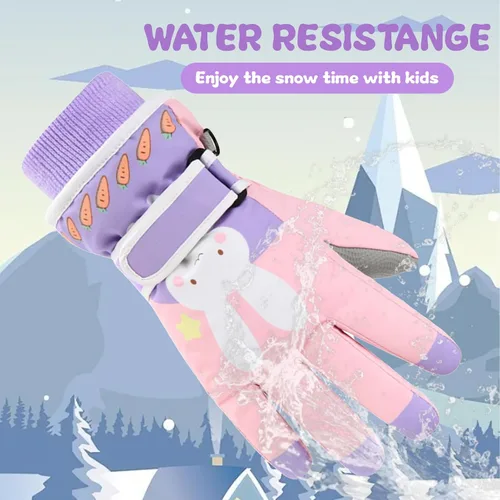 Miniatura 74 de Guantes de nieve para hombre y mujer, impermeables, para invierno, cálidos, para esquí, snowboard, guantes para mujer